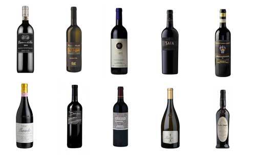 Ecco la classifica dei migliori 10 vini italiani